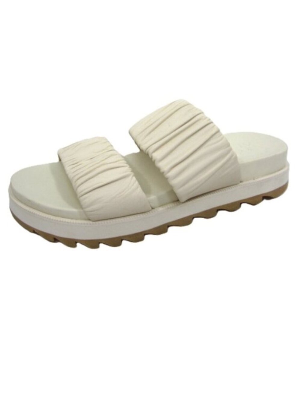 Sorel EUC Roaming 2 Strap White Cream Slide Sandals Size 6.5 Womens Leather